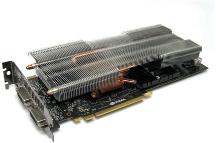 Der montierte Zalman VF3000 Kühlkörper auf der GPU