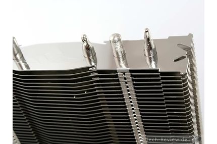 Die Heatpipes an der vordersten Lamelle