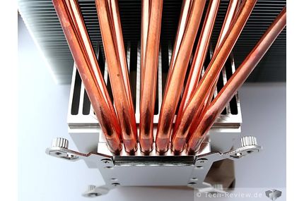 Zwölf Heatpipes sollen für den Temperaturabtransport sorgen