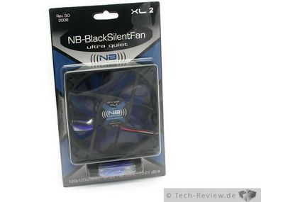 Die Verpackung des Noiseblocker BlackSilentFan XL2