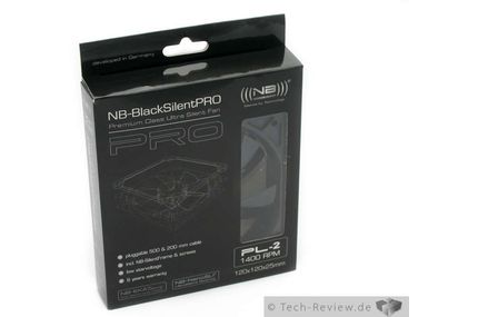 Die Verpackung des Noiseblocker BlackSilentPro PL-2