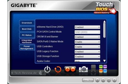 Die Touch BIOS - Software