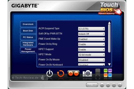 Die Touch BIOS - Software