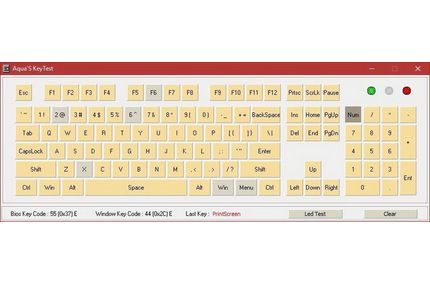 Aqua's Keytest für die Tastatur des PG-5545 Set