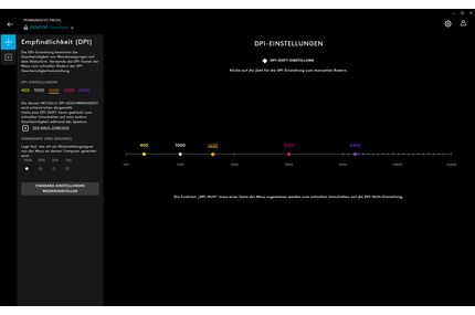 DPI-Einstellungen der Maus