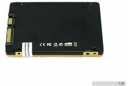 Die Unterseite der SSD.